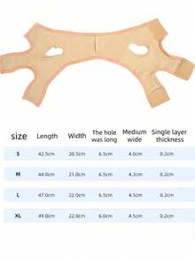 1pc Women's Face Mask Facial Bandage Sleep Mask Suitable For Daily Wear - Apricot - View 3