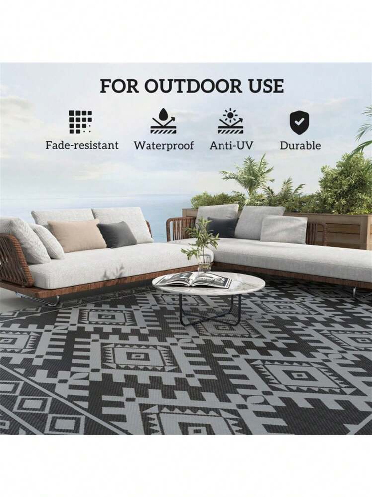 Reversible Outdoor Rug  Shipping (Prohibited By -) - Resim olarak - Görünüm 4