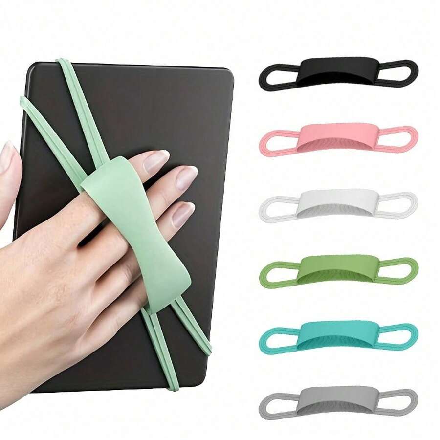 MYLOLF 1/2件裝 矽膠手持式閱讀器支架,相容 Kindle 平板保護殼,適用於 Kindle 與平板電腦,手動閱讀、減少掉落與疲勞,適用於 Kindle PaperWhite/Oasis/電子書/迷你平板/手機 - 多色 - 查看 1