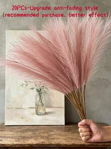 1/3/5/10/20 piezas de hierba de pampa artificial, junco falso, alto y esponjoso, flores artificiales, enea, plantas artificiales, decoración de estilo bohemio, adecuado para decoración de bodas y fiestas, decoración de sala de estar y dormitorio del hogar, arreglo de jarrones, accesorios de fotografía DIY, regalo de cumpleaños y graduación, decoración de otoño, etc. - Rosa vieja - Ver 14