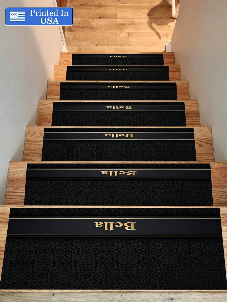 Matte Black Vintage Subtle Grain Plain Flat Polyester Personalized Script Mat Welcome Mat Doormats Drying Mat Bathroom Mat Text Bath Mat Kitchen Carpets Comfortable Standing Mat Stair Tread Mat Villa Indoor Wooden Stair Simple Decoration Mat - Multicolor - View 1