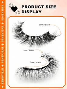 6 Pairs Cat Eye Style False Eyelashes, Transparent Band Long Eyelashes, Faux Mink Lashes, Create Natural Voluminous Makeup, Strip Eyelashes, Suitable For Daily And Stage Makeup - Black - View 5