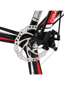 Replace 81655209 CamPingSurvivals 26in 150kg 21-Speed  Variable Speed High Carbon Steel Land Rover Tri-Knife Wheels Foldable Mountain Bike Black - as Pic - View 2