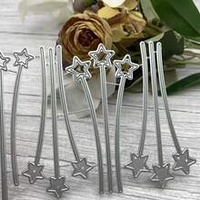 DIY Star-Shaped Metal Cutting And Embossing Template Tool For DIY Scrapbooking, Cardmaking, And Photo Album Craft Decoration - Silver - View 6