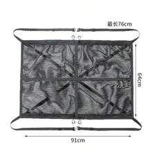CAMPINGMOON Car Interior Expansion 4-Pocket Mesh Bag, 4-Corner Hanging Storage Net Pouch For Car Roof Ceiling, B-965 - Black - View 9