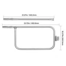 Grill Burner Tube For Weber Q3200, Q300 (2013 & Earlier), Q320, Q3000 (2014 & Newer), 23.75 Inch 304 Stainless Steel Tube Burner For Weber 404341, 57060001, 586002, Replacement Part 60036, 80385 - 23.75 Inches - View 10