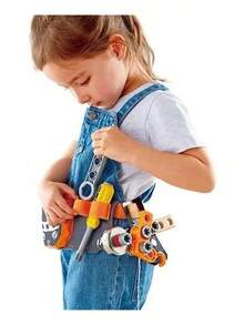 Toy Tool Belt With Construction Helmet For Kids - 1 - View 2