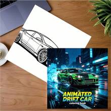 "Auto"-Themen Malbuch, Malbuch zur Entspannung für Erwachsene, verbessertes dickes Papier, 24 einseitig bedruckte Seiten, perlmuttfarbenes Papiercover, perfektes Geschenk für Weihnachten, Halloween, Thanksgiving, Neujahr, Ostern, Valentinstag, Neujahr und Geburtstag, Malbuch für Erwachsene, perfektes Geschenk für Auto-Enthusiasten, kann Stress und Emotionen lindern, kreatives Design, exquisite Illustrationen, Autos, Rennsport - Malbuch - Übersicht 3