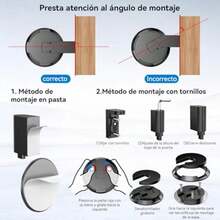 Tope Mecánico Puerta Suelo, Tope De Puerta De Piso Silencioso Mecánico Sin Perforación, Tope Puerta De Altura Ajustable De Alta Resistencia, Para Hogar, Oficina, Dormitorio - Nquel - Ver 2