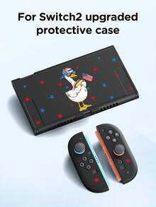 New Switch2 (2025) 遊戲主機配件，1件卡通旗幟風格鴨子印花保護殼，適用於 Switch2、Switch NS/Switch OLED/Lite，Switch 遊戲主機配件，收納袋，Switch 保護殼，送給 Switch 玩家的浪漫禮物 - 彩色 - 查看 13