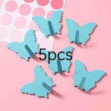 5PCS/10PCS/3PCS Butterfly-Shaped Stainless Steel Hooks - Strong Adhesive Wall Hooks, No Drilling Required, Suitable For Dorms And Bathrooms, Essential Room Decor, Key Rack, Floating Shelf, Storage Rack, Christmas Decorations, Hooks, Door Hangers, Bedroom, Clothes Rack Wall Key Hooks - Multicolor - View 16