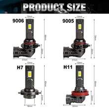 Lampu LED S&D H7 Canbus 30000LM 60W Lampu Depan LED Mobil H7 Canbus Tanpa Error Dengan Kipas Otomatis Turbo Lampu Putih 60500K 12V - A - View 7