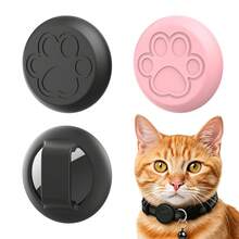 適用於 Apple AirTag 的柔軟矽膠保護套，貓用安全項圈式追蹤器保護殼，防震防水寵物防丟配件 - 彩色 - 查看 1