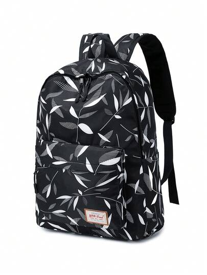 Ransel Siswa SMP yang Modis, Ransel Siswa Remaja Putra dan Putri, Tas Laptop Motif Bunga, Ransel Perjalanan - Sempurna untuk Perjalanan Luar Ruangan dan Kembali ke Sekolah, Ransel Siswa, Ransel Hitam, Cocok untuk Gaya Kuliah Remaja Putri, Ransel SMP Kasual, Hitam.