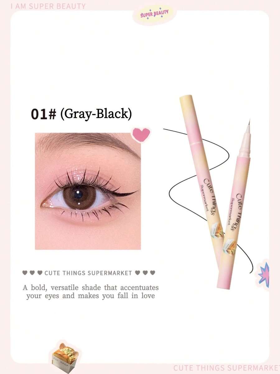 FLORTTE Pena Eyeliner Halus Seri Monster Maria 0,55ml #01 - 01# Saya Langsing dan Keren 0,55ml - View 1
