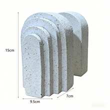 Nordic Light Luxury Resin Marble Texture Coffee Table Bedroom Arched Bookends Decorative Crafts Ins Style - Marble Book Backing (resin) - View 5