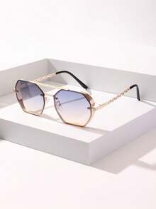 2 Pairs Vintage Women Metal Frame Hollow Chain Leg Eyeglasses Set - Retro Metal Frame - View 7