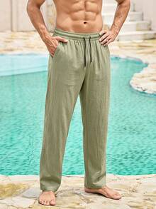Mercer Haus Men's Outdoor Sports Breathable Quick-Dry Straight-Leg Casual Loose Pants - Khaki - View 1