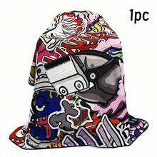 1pc Professional Barber Cutting Cape, Hairdressing Tool Pattern Design, Durable Fabric For Salon And Home Use, Colorful Graphic Apron Essential For Haircutting - Multicolor - View 10