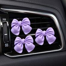 3/4/6 Pcs Pink Bow Car Interior Cute Car Interior Accessories Car Air Vent Decoration Clip Bow Car Air Vent Decoration Clip - A - View 17