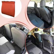 1個可折疊車用垃圾桶 懸掛式收納袋 適用車座 便攜防水皮革垃圾桶 車內收納後座容器 可折疊廢物桶 汽車內飾配件 - 彩色 - 查看 9