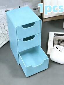 Mini 3-Tier Drawer Storage Box Multifunctional And Durable Cosmetic Storage Box For Use Office Study Bedroom School Desktop Stationery Storage Box Summer Bedroom Decor Back To School Essential Storage For Dormitory Student Miscellaneous - Multicolor - View 15