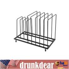 RibasuBB Portable Iron Painting Drying Rack With Wheels, 9 Compartments, Removable U-Shape Columns, Rustproof High-Temp Finish, 2 Brake Wheels - A - View 3