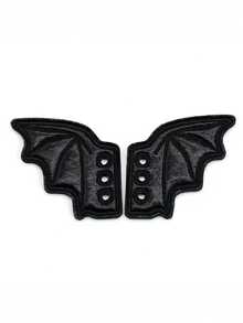 Halloween Black Bat Wing Shoe Buckle, Boot Lace Shoe Flower DIY Decoration Accessories, Vampire Decoration Materials, Halloween Black Bat Wing Decoration Accessories, Shoe Decoration Accessories, Costume Party Props, Halloween Party Decoration - Multicolor - View 8
