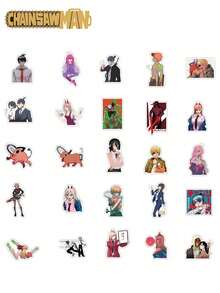 Crunchyroll 50入《鏈鋸人》官方授權高品質動漫乙烯貼紙組，粉絲必備，適用於水壺、筆電、手機、頭盔、滑板、剪貼簿、車用桿，適合送給媽媽、爸爸、爺爺、老師、姊妹、兄弟、朋友的趣味情人節禮物，設計包含：Makima、Denji、Aki Hayakawa、Hirokazu Arai、Himeno Kishibe、Xiaohong Dongshan 等 - 多色的 - 查看 6