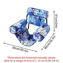Inflatable Pool Float Chair With Backrest, Armrest Water Lounge Bed For Adults, Summer Swim Float - Blue - View 8