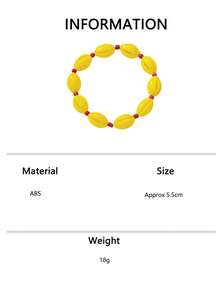 1pc/4pcs Dopamine Color Block Striped Shell Multi-Layer Beaded Bracelet Women's Vintage Colorful Ball Resin Bracelet Beach Vacation Beach Layered Jewelry - Beaded Bracelet - View 9