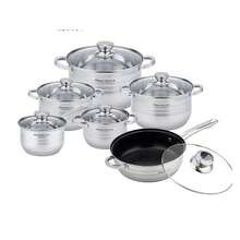 12pcs/6pcs Stainless Steel Kitchen Cookware Set, Non-Stick Frying Pan & Glass Lidded Stock Pots,Durable And Easy To Clean, Induction Compatible Kitchen Cooking Pot Set For Gas Electric Hobs, Home Kitchen Cookware Collection - View 13