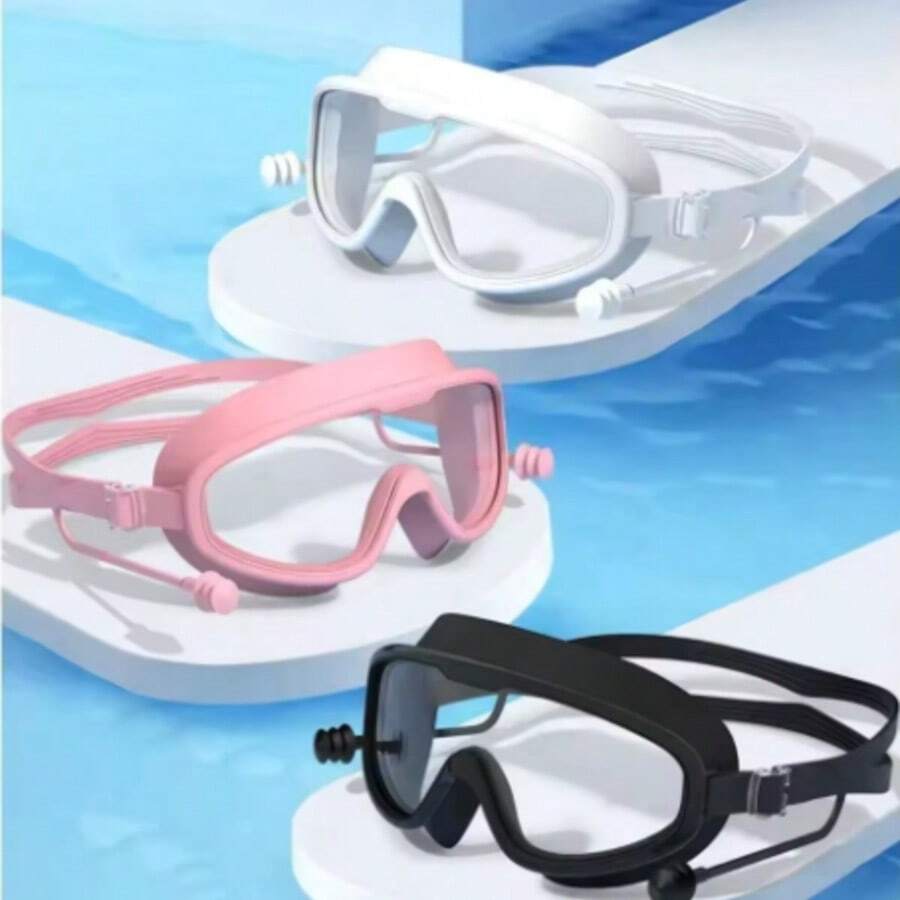 1pc Swimming Goggles, Ultra-Clear Vision Anti-Fog, Adult Swimming Goggles Suitable For Various Swimming Activities - Multicolor - View 1