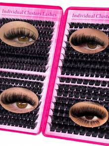 432PCS Fales Eyelash Clusters, DlY Eyelash Extension Kit, Soft & Comfortable, Natural DIY, With Bond And Seal, Tweezers, Wispy Soft Daily Cluster Lashes, Suitable For DIY Eyelash Makeup At Home, Self Use, DlY Eyelash Extension Set, Eyelash Clusters - Black - View 3