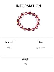 1pc/4pcs Dopamine Color Block Striped Shell Multi-Layer Beaded Bracelet Women's Vintage Colorful Ball Resin Bracelet Beach Vacation Beach Layered Jewelry - Beaded Bracelet - View 8