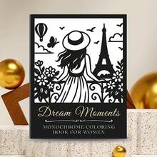 Monochrome Soothing Coloring Book - Mountain Cabin And Nature's Tranquil Journey, Monochrome Design, Relaxing Mind And Body, Suitable For Adult Soothing Activities, Other Styles Available (Pen Not Included) - Single Piece - View 11