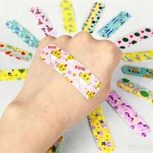 120 Pcs Ultra-Breathable Cute Cartoon Bandages - Adorable Wound Protection For All Ages - Assorted Patterns And Packaging Colors Shipped Randomly, Suitable For First Aid Kits - View 4