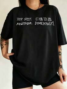 Choi Seung Hyun T.O.P T-Shirt   TOP SPOT Another Dimension Album Tee   K-Pop Icon Graphic Shirt   VIP Fan Merch - 黑色 - 查看 1