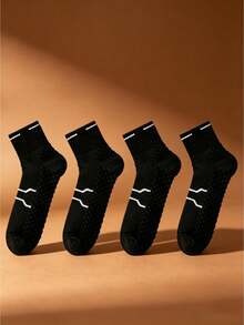 1/2/4 Pairs Men's Mid-Calf Socks, All-Season Versatile, Soft & Breathable, Skin-Friendly & Comfortable, High Elasticity, Moisture-Wicking & Quick-Drying, Durable & Non-Constricting; Suitable For Daily Commute, Casual Wear, Basketball, Cycling, Hiking, Running And Other Sports, Athletic Socks, Fitness Training Socks - Multicolor - View 15