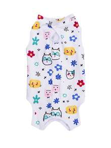 1pc Pet Spay/Neuter Recovery Suit, Mother Cat/Dog Postpartum Recovery Vest, Post-Surgery Anti-Licking Anti-Scratching Belly Protector, Adjustable Hook And Loop Closure, Anti-Escape, Thin Design, Weaning Suit For Male Cats - Mustard Yellow - View 15