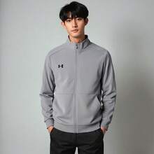 UNDER ARMOUR Men's Casual Versatile Fashion Sports Training Jacket - Grey - View 3