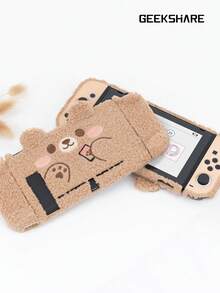 GeekShare Plush Bear Case Compatible With Switch 2017 - Brown - View 2