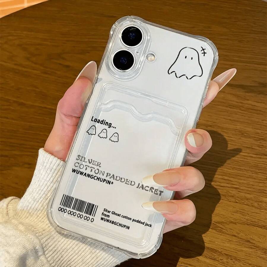 [24h Shipping From DE/FR/ES]Fun Pattern Anti-Drop Card Holder Phone Case For Cards And Photos, Suitable For IPhone 17 Air, 17 Pro Max, 17/16, 17 Pro, 16 Pro, 16 Pro Max, 15 Pro, 15 Pro Max, 14, 14 Pro Max, 13, 12, 11, XS Max, XR - Anti-Drop Card Holder Phone Protective Casethe Perfect Present - A - View 1