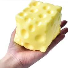 1pc Coconut Oil Stress Ball, Cheese-Shaped Squishy Ball - Soft Jelly With A Bubblegum Texture, Slow-Rising Fidget Stress Ball For Stress Relief And Relaxation, Non-Sticky, Helps Improve Focus - Multicolor - View 12