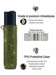 BLBLBL 1SET (1pc Protective Case + 1pc Disassembly Tool) Multi-Color Solid Color Sparkling Rhinestone 360° Artificial Diamond With Large Hanging Hole Luxury Electronic Cigarette Protective Shell FOR IQOS ILUMA I ONE/ILUMA ONE; Suitable For Daily Protection Of Your IQOS Lrma I-One, The Diamond Sparkling Features Are Even More Prominent Under Brilliant Lights And Sunlight! More High-End As A Gift - Diamond Version - View 6