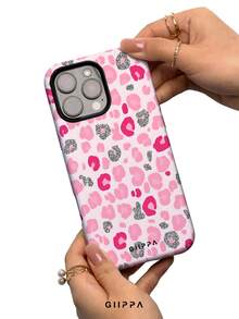 GIIPPA 1 Stück rosa Leopardenmuster Handyhülle, kompatibel mit Handy 17 Pro Max, 16 Pro Max, 15 Pro Max, 14 Pro Max, 11/12/13/14/15/16 Pro Max Plus, koreanisches hochwertiges modisches, lustiges und elegantes Design, geeignet für Männer und Frauen, perfektes Geschenk für die Freundin zu Weihnachten, Valentinstag, Ostern, Hochzeitssaison und Geburtstag! - Verschiedenfarbig - Übersicht 4