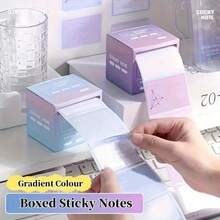 256 Sheets/Box, Boxed Sticky Notes, Fully Adhesive Removable Pages, Small Self-Adhesive Labels, For Quick Messages And Reminders, Suitable For Office, School, Home Organization, Portable Quick Paper, For Desktop And Temporary Tasks - one-size - View 2