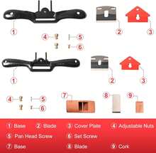 Adjustable Spokeshave Set 2pcs SpokeShave 4pcs Metal Blade And 1pcs Portable Woodworking Plane, Perfect For Wood Craft And Working - ColorA - View 5