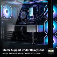 Aluminum Alloy Magnetic Spiral Telescopic Enhenced Base GPU Anti-Sag Bracket 50-120mm Adjustable Graphics Card Support Holder Fit ATX Case Desktop PC - View 9