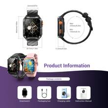 Smartwatch IP68 Waterproof Unisex Smartwatch For Phones/Android, Fitness Watch With Heart Rate Monitor Sleep Tracking Step Counter Calorie Counter Blood Pressure Monitor,Smartwatch With GPS Positioning,Watch Gift For Men/Women - View 3
